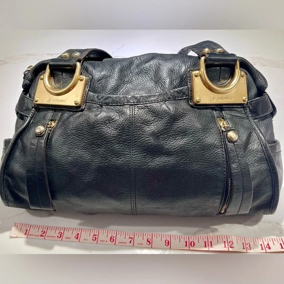 B. MAKOWSKY Large Black East/West Glove Leather Hobo Leopard Lining Bag
A93783 - Picture 4 of 17